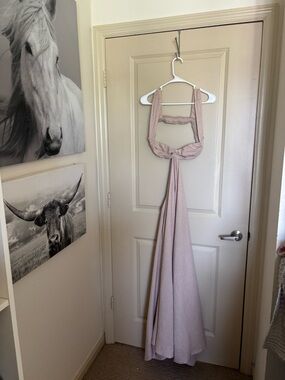 Women's Blush Pink Tie-Front Sleep Dress